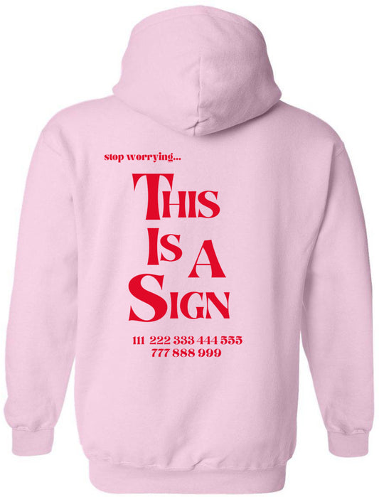 this is a sign - light pink