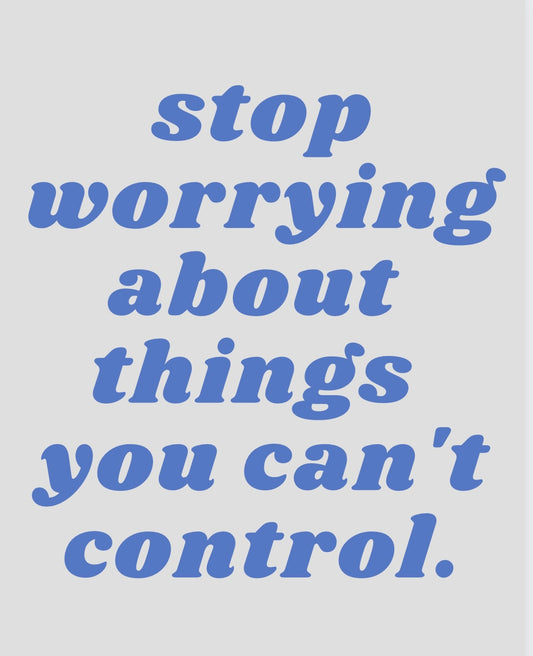 control what you can. - grey/ blue crew